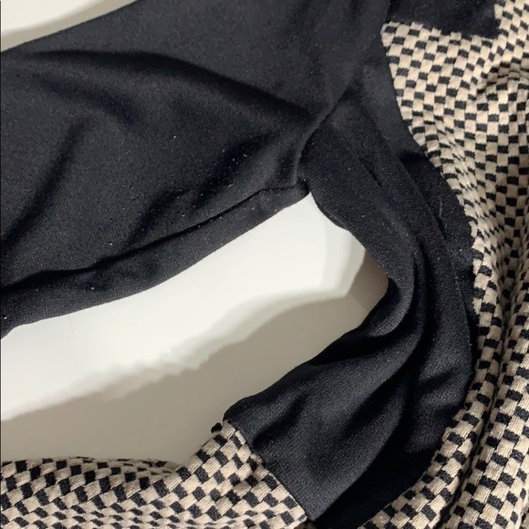 London Time Checkered Fit Flare Classic business babe office Dress 4 small black - Picture 8 of 8